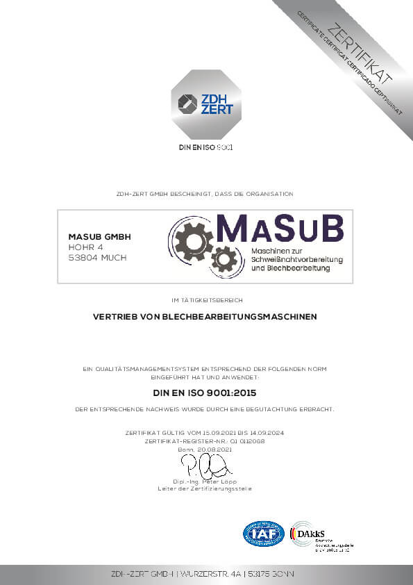 Masub Zertifikat 0112068 9001 Thumbnail